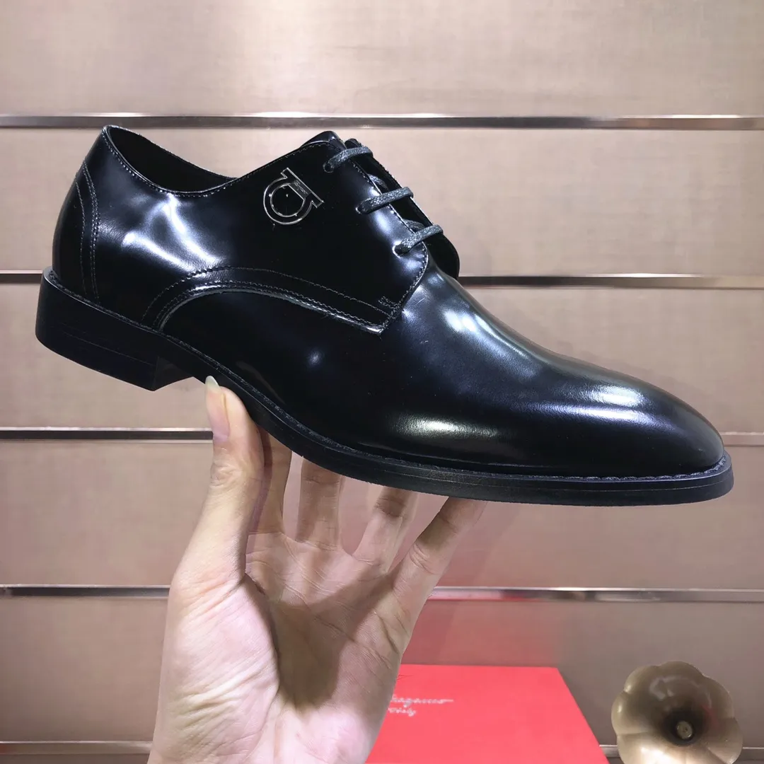 Men's shoes 💰540💰[Ferragamo/Ferragamo] (high-end Niuli) New 🍀 Ferragamo* - top version Ferragamo's classic formal leather shoes! Made of imported original cowhide, the inner top layer is comfortable cowhide lining! Original wear-resistant rubber outsole! High quality products! Code number 38-44!
